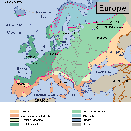 climate of europe